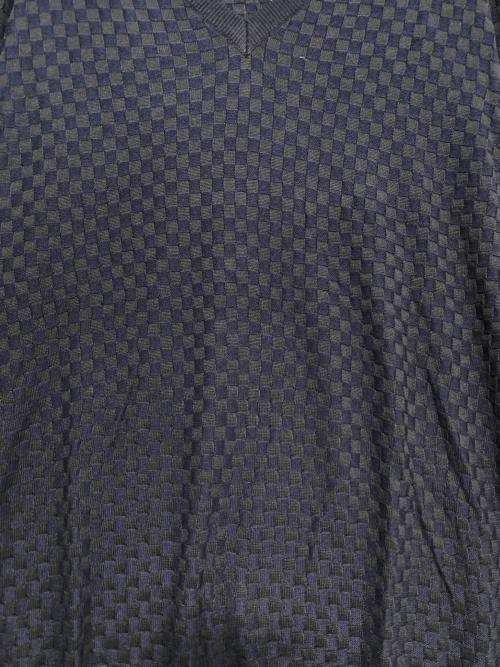 LOUIS VUITTON（ルイ ヴィトン）LOUIS VUITTON (ルイ ヴィトン) シルクVネックニット ネイビー サイズ:XLの古着・服飾アイテム