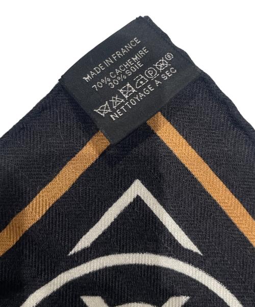 HERMES（エルメス）HERMES (エルメス) 23SS Carré140 La Promenade du Matin Bandana カレジェアン140 朝の散歩 ブラック サイズ:140の古着・服飾アイテム