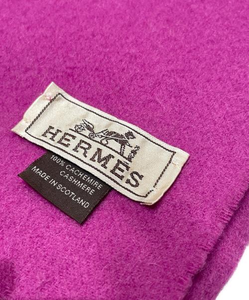 HERMES（エルメス）HERMES (エルメス) カシミヤストール/Cashmere Scarf ピンク系の古着・服飾アイテム