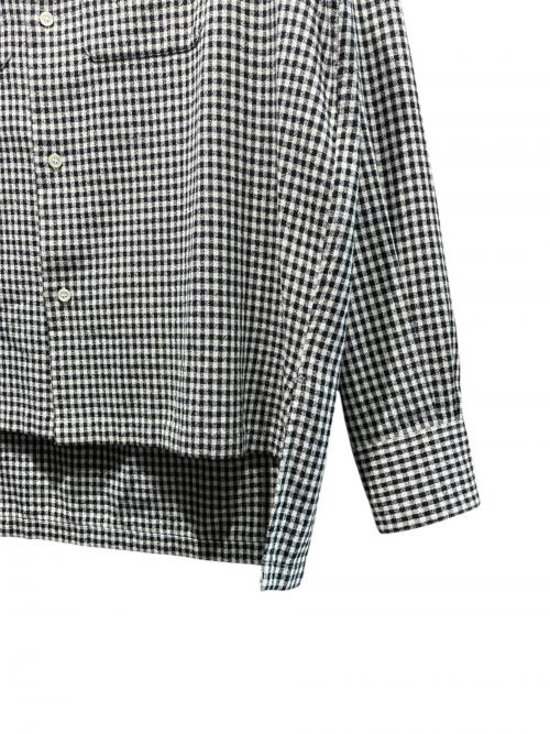 LOEWE（ロエベ）LOEWE (ロエベ) ギンガムチェックシャツ/H526Y05W04 ホワイト×ブラック サイズ:40の古着・服飾アイテム