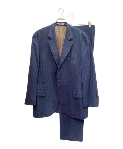 BRUNELLO CUCINELLI（ブルネロクチネリ）BRUNELLO CUCINELLI (ブルネロクチネリ) サマー仕様セットアップスーツ ネイビー サイズ:52の古着・服飾アイテム