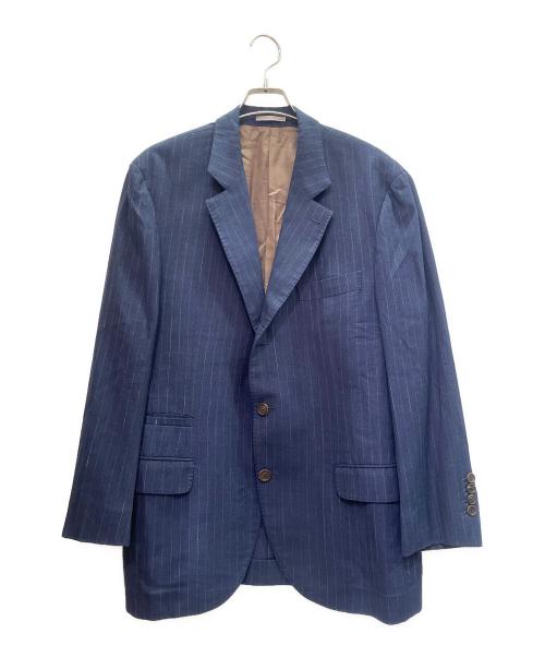 BRUNELLO CUCINELLI（ブルネロクチネリ）BRUNELLO CUCINELLI (ブルネロクチネリ) サマー仕様セットアップスーツ ネイビー サイズ:52の古着・服飾アイテム