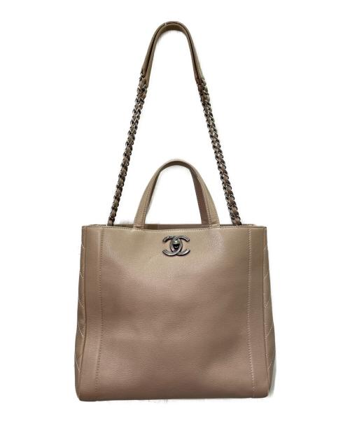 CHANEL（シャネル）CHANEL (シャネル) チェーン 2wayトートバッグ ベージュ サイズ:-の古着・服飾アイテム