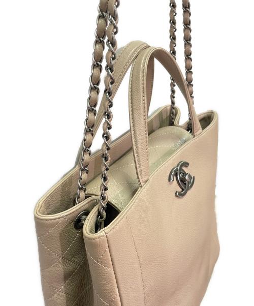 CHANEL（シャネル）CHANEL (シャネル) チェーン 2wayトートバッグ ベージュ サイズ:-の古着・服飾アイテム