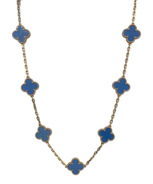 VAN CLEEF & ARPELS（ヴァンクリーフ＆アーペル）VAN CLEEF & ARPELS (ヴァンクリーフ＆アーペル) ヴィンテージアルハンブラ 10P アゲート ネックレスの古着・服飾アイテム