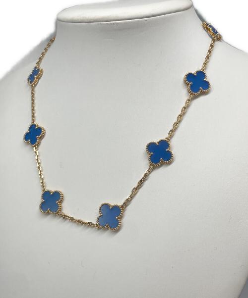 VAN CLEEF & ARPELS（ヴァンクリーフ＆アーペル）VAN CLEEF & ARPELS (ヴァンクリーフ＆アーペル) ヴィンテージアルハンブラ 10P アゲート ネックレスの古着・服飾アイテム