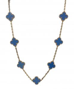VAN CLEEF & ARPELS（ヴァンクリーフ＆アーペル）の古着「ヴィンテージアルハンブラ 10P アゲート ネックレス」