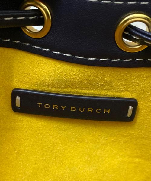 TORY BURCH（トリーバーチ）TORY BURCH (トリーバーチ) モノグラムジャガードバケットバッグ ネイビーの古着・服飾アイテム
