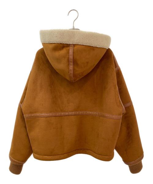 STELLA McCARTNEY（ステラマッカートニー）STELLA McCARTNEY (ステラマッカートニー) エコファーボアフーデッドジャケット ブラウン サイズ:38の古着・服飾アイテム