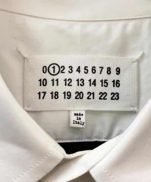Martin Margiela1（マルタンマルジェラ1）Martin Margiela1 (マルタンマルジェラ1) パネル長袖シャツドレス ニットシャツ グリーン×ホワイト サイズ:XSの古着・服飾アイテム
