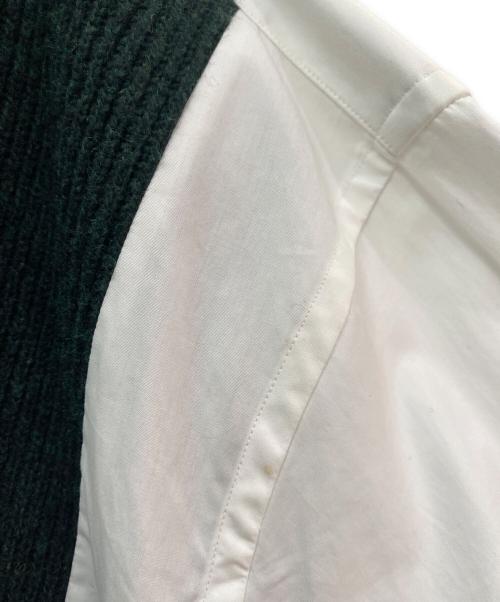 Martin Margiela1（マルタンマルジェラ1）Martin Margiela1 (マルタンマルジェラ1) パネル長袖シャツドレス ニットシャツ グリーン×ホワイト サイズ:XSの古着・服飾アイテム