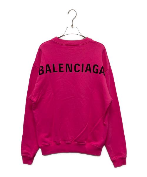 BALENCIAGA（バレンシアガ）BALENCIAGA (バレンシアガ) バックロゴ クルーネックスウェット ショッキングピンク サイズ:Sの古着・服飾アイテム