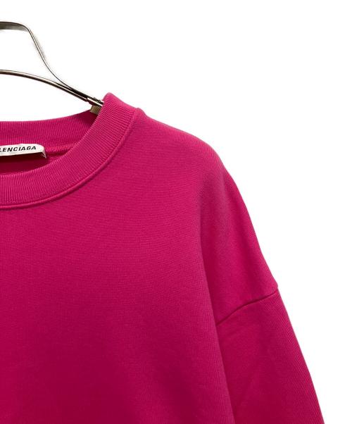 BALENCIAGA（バレンシアガ）BALENCIAGA (バレンシアガ) バックロゴ クルーネックスウェット ショッキングピンク サイズ:Sの古着・服飾アイテム