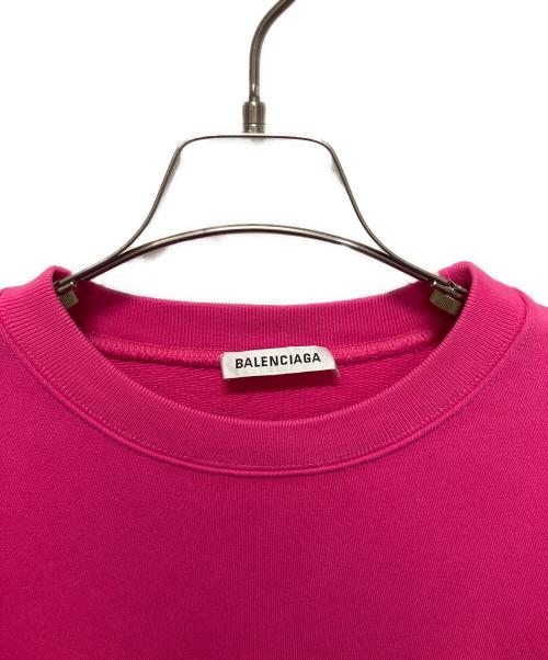 BALENCIAGA（バレンシアガ）BALENCIAGA (バレンシアガ) バックロゴ クルーネックスウェット ショッキングピンク サイズ:Sの古着・服飾アイテム