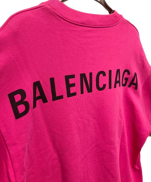BALENCIAGA（バレンシアガ）BALENCIAGA (バレンシアガ) バックロゴ クルーネックスウェット ショッキングピンク サイズ:Sの古着・服飾アイテム