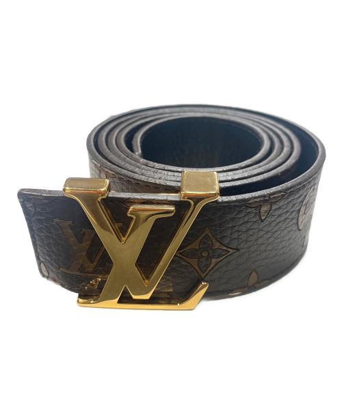 LOUIS VUITTON（ルイ ヴィトン）LOUIS VUITTON (ルイ ヴィトン) Supreme (シュプリーム) サンチュール LVイニシャル ベルト ブラウン サイズ:95/38の古着・服飾アイテム