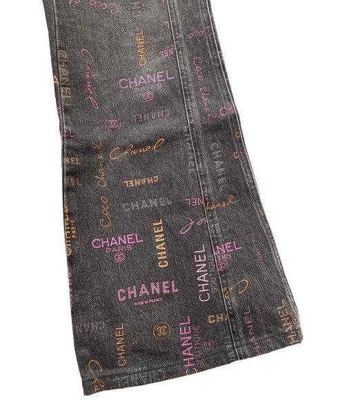 CHANEL（シャネル）CHANEL (シャネル) ココマーク ロゴデニムパンツ ブラック サイズ:36の古着・服飾アイテム