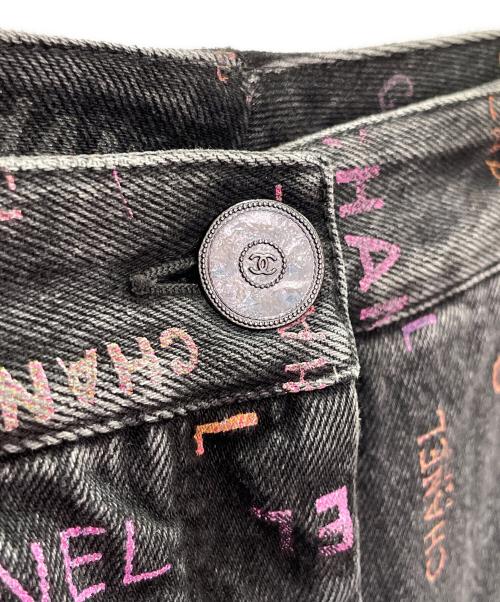 CHANEL（シャネル）CHANEL (シャネル) ココマーク ロゴデニムパンツ ブラック サイズ:36の古着・服飾アイテム
