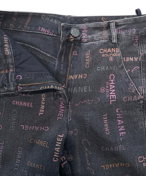 CHANEL（シャネル）CHANEL (シャネル) ココマーク ロゴデニムパンツ ブラック サイズ:36の古着・服飾アイテム
