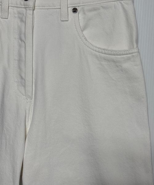 PRADA（プラダ）PRADA (プラダ) トライアングルロゴ ストレッチパンツ ホワイト サイズ:W25の古着・服飾アイテム