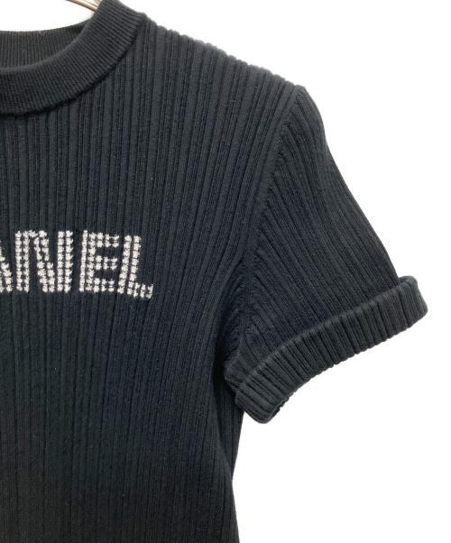CHANEL（シャネル）CHANEL (シャネル) ロゴカットソー ブラック サイズ:34の古着・服飾アイテム