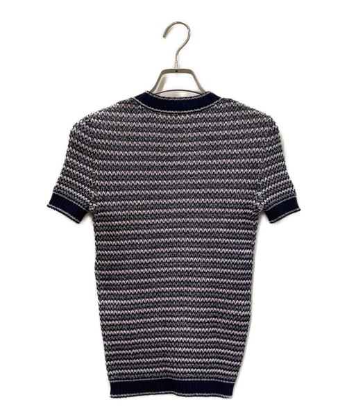 CHANEL（シャネル）CHANEL (シャネル) ココマーク カットソー ネイビー×ピンク サイズ:36の古着・服飾アイテム