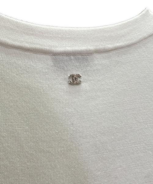 CHANEL（シャネル）CHANEL (シャネル) スターロゴ刺繍 カットソー ホワイト サイズ:36の古着・服飾アイテム