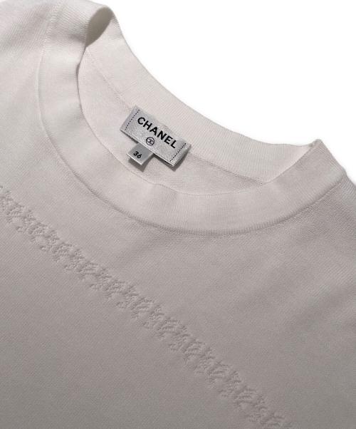 CHANEL（シャネル）CHANEL (シャネル) スターロゴ刺繍 カットソー ホワイト サイズ:36の古着・服飾アイテム