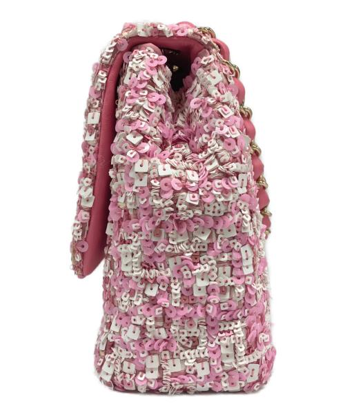 CHANEL（シャネル）CHANEL (シャネル) マトラッセ 25 シングルフラップ ピンク×ホワイト サイズ:25の古着・服飾アイテム