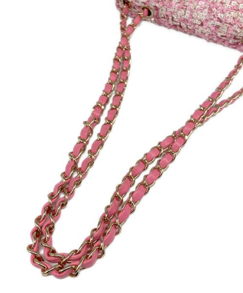 CHANEL（シャネル）CHANEL (シャネル) マトラッセ 25 シングルフラップ ピンク×ホワイト サイズ:25の古着・服飾アイテム