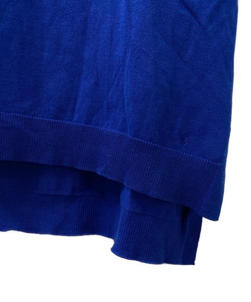 DRAWER（ドゥロワー）DRAWER (ドゥロワー) 16Gコットンクルーネックニット ブルー サイズ:1の古着・服飾アイテム
