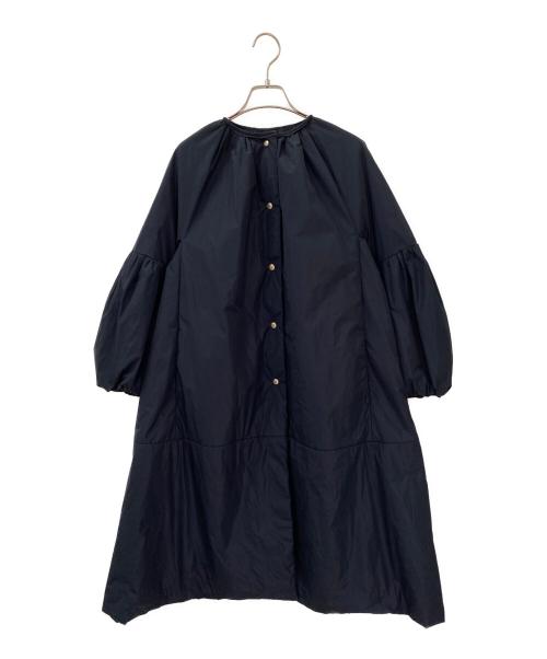DRAWER（ドゥロワー）DRAWER (ドゥロワー) ノーカラー コットンナイロンジャケット ネイビー サイズ:36の古着・服飾アイテム