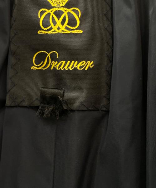 DRAWER（ドゥロワー）DRAWER (ドゥロワー) ノーカラー コットンナイロンジャケット ネイビー サイズ:36の古着・服飾アイテム