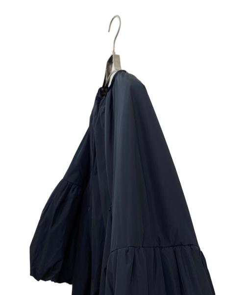 DRAWER（ドゥロワー）DRAWER (ドゥロワー) ノーカラー コットンナイロンジャケット ネイビー サイズ:36の古着・服飾アイテム