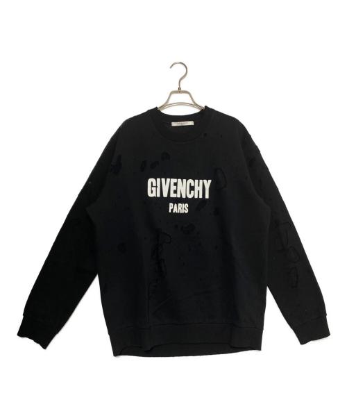 GIVENCHY（ジバンシィ）GIVENCHY (ジバンシィ) givenchy Destroyed Sweatshirts ブラック サイズ:Lの古着・服飾アイテム