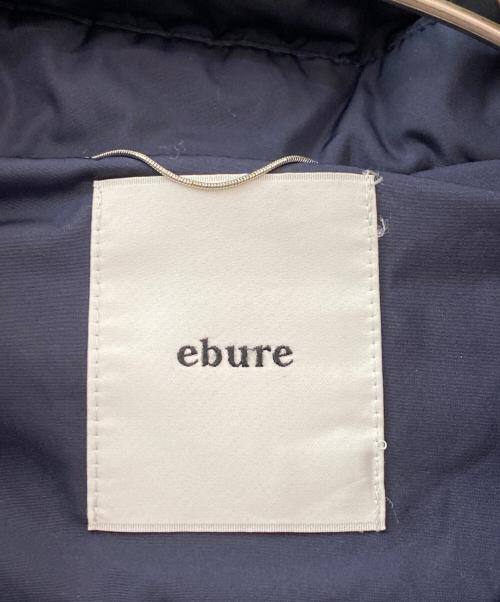 ebure（エブール）ebure (エブール) フーディー ステンカラー ダウンコート ネイビー サイズ:38の古着・服飾アイテム