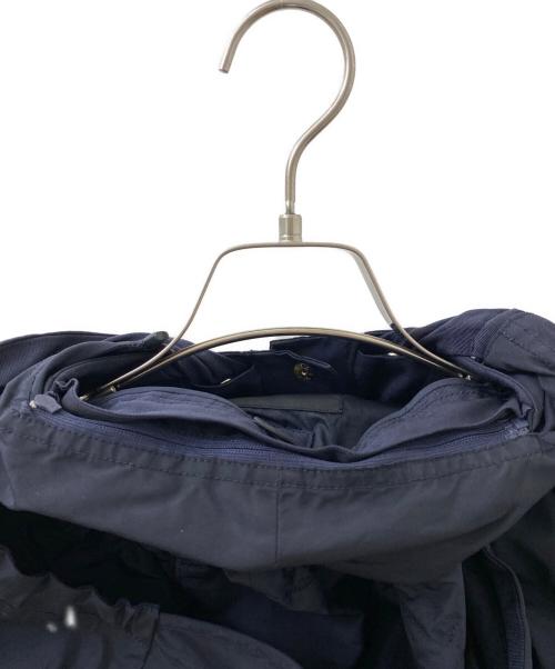 DRAWER（ドゥロワー）DRAWER (ドゥロワー) ノーカラー タフタ ギャザー スリーブ コート ネイビー サイズ:36の古着・服飾アイテム