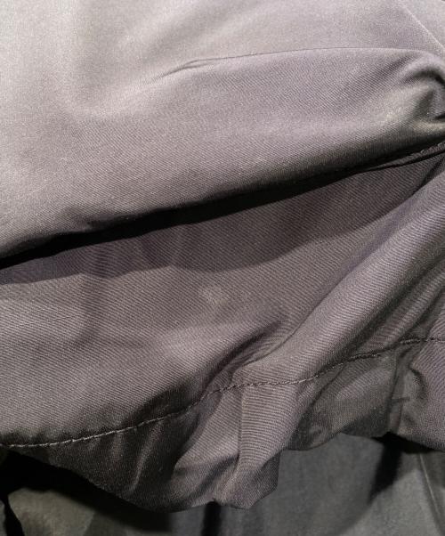 DRAWER（ドゥロワー）DRAWER (ドゥロワー) ノーカラー タフタ ギャザー スリーブ コート ネイビー サイズ:36の古着・服飾アイテム
