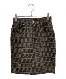 FENDI（フェンディ）の古着「ズッカ柄 コクーンスカート」｜ブラウン
