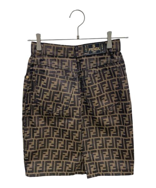 FENDI（フェンディ）FENDI (フェンディ) ズッカ柄 コクーンスカート ブラウン サイズ:42の古着・服飾アイテム