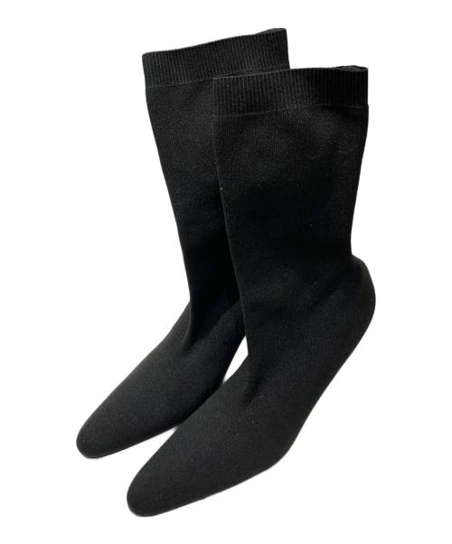 BALENCIAGA（バレンシアガ）BALENCIAGA (バレンシアガ) Knit Round Toe Knife Booties ブラック サイズ:36の古着・服飾アイテム