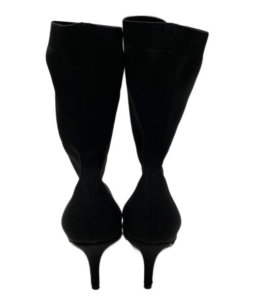 BALENCIAGA（バレンシアガ）BALENCIAGA (バレンシアガ) Knit Round Toe Knife Booties ブラック サイズ:36の古着・服飾アイテム