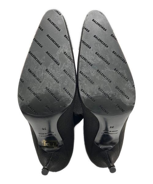 BALENCIAGA（バレンシアガ）BALENCIAGA (バレンシアガ) Knit Round Toe Knife Booties ブラック サイズ:36の古着・服飾アイテム