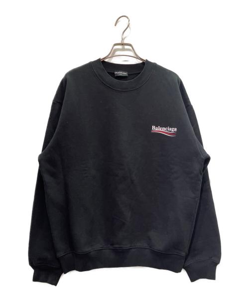 BALENCIAGA（バレンシアガ）BALENCIAGA (バレンシアガ) コットン スモールキャンペーン ロゴ スウェット ブラック サイズ:xsの古着・服飾アイテム