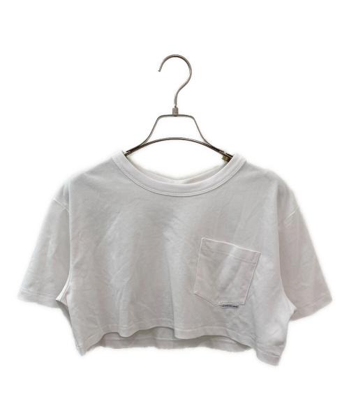ALEXANDER WANG（アレキサンダー・ワン）ALEXANDER WANG (アレキサンダー・ワン) ショート丈半袖カットソー ホワイト サイズ:XSの古着・服飾アイテム