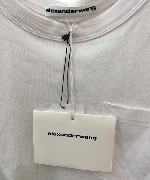 ALEXANDER WANG（アレキサンダー・ワン）ALEXANDER WANG (アレキサンダー・ワン) ショート丈半袖カットソー ホワイト サイズ:XSの古着・服飾アイテム