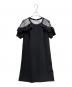 RED VALENTINO（レッドヴァレンティノ）の古着「袖レース切替ワンピース」｜ブラック