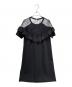 RED VALENTINO (レッドヴァレンティノ) 袖レース切替ワンピース ブラック サイズ:M：18000円