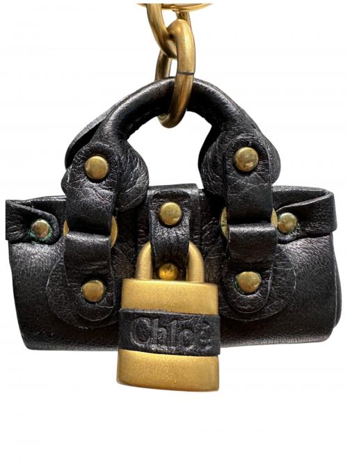 Chloe（クロエ）Chloe (クロエ) パディントン型 バッグチャーム ブラックの古着・服飾アイテム