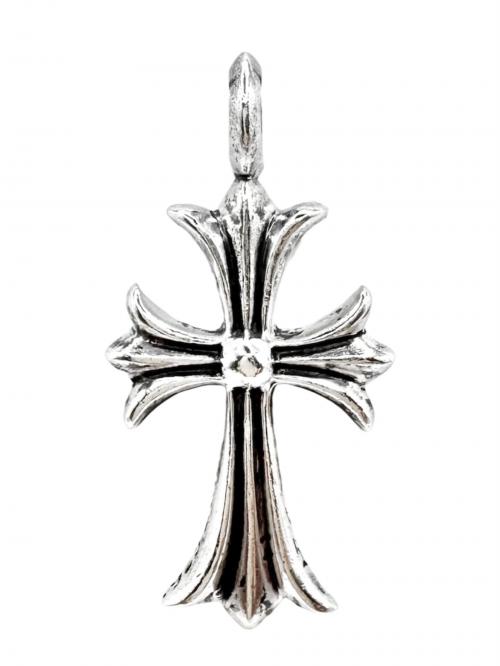CHROME HEARTS（クロムハーツ）CHROME HEARTS (クロムハーツ) TNY CRSF P SAP タイニークロスファット PAVEピンクサファイア シルバー サイズ:TNY/タイニーの古着・服飾アイテム